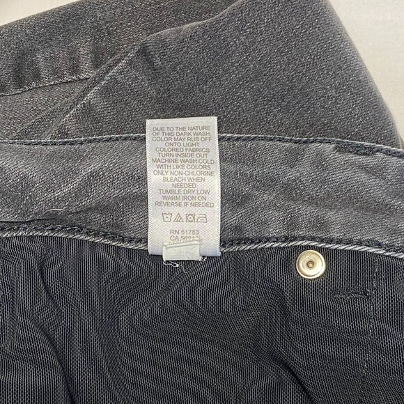 Maurices Everflex High Rise Skinny Button Fly Distressed Black Jeans 8 Raw Hem - Picture 13 of 13